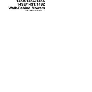 John Deere 12PB, 14PB, 14SB, 14SE Walk-Behind Mowers Technical Manual