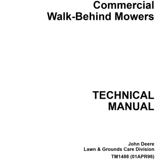 John Deere 38, 48, 54-Inch Commercial Walk-Behind Mowers Technical Manual