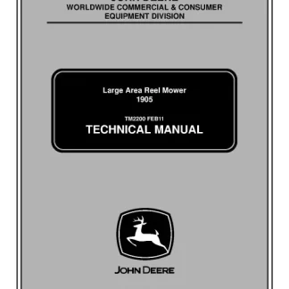 John Deere 1905 Large Area Reel Mower Technical Manual