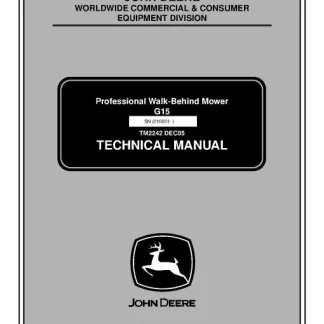 John Deere G15 Professional Walk-Behind Mower Technical Manual