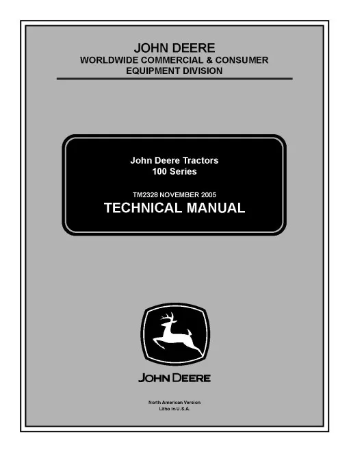 John Deere 100 Series Tractors Technical Manual