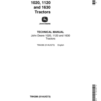 John Deere 1020, 1120, 1630 Tractors Technical Manual