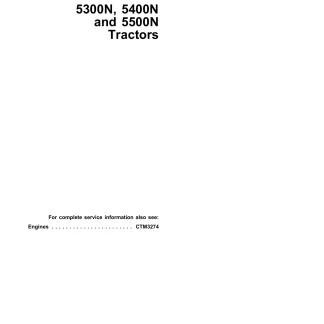 John Deere 5300N, 5400N, 5500N Tractors Technical Manual PDF