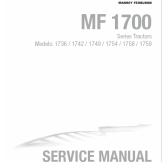 Massey Ferguson 1736, 1742, 1749, 1754, 1758, 1759 Tractor Service Manual