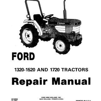 Ford 1320 1520 and 1720 Tractor Repair Manual