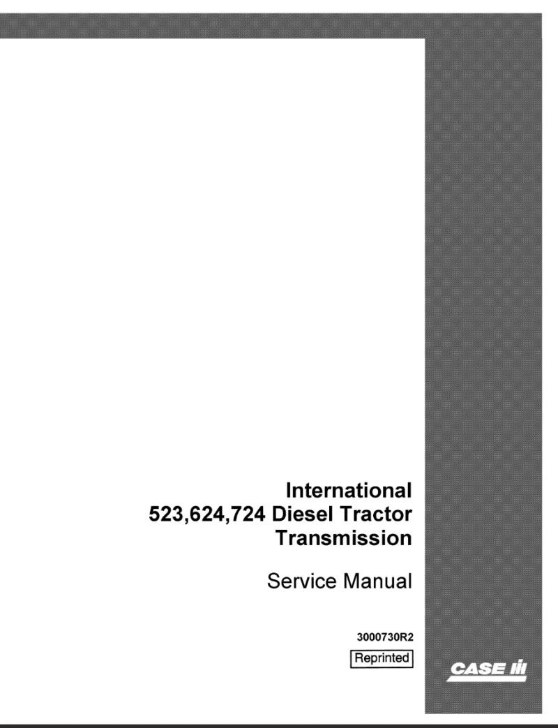 Case IH International 523, 624, 724 Diesel Tractor Transmission Service Manual