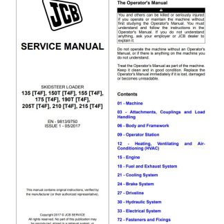 JCB 135 [T4F], 150T [T4F] Manual