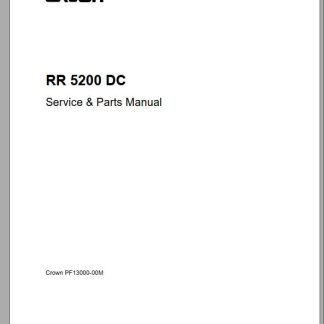 Crown Reach Truck RR5200 DC Service & Parts Manual