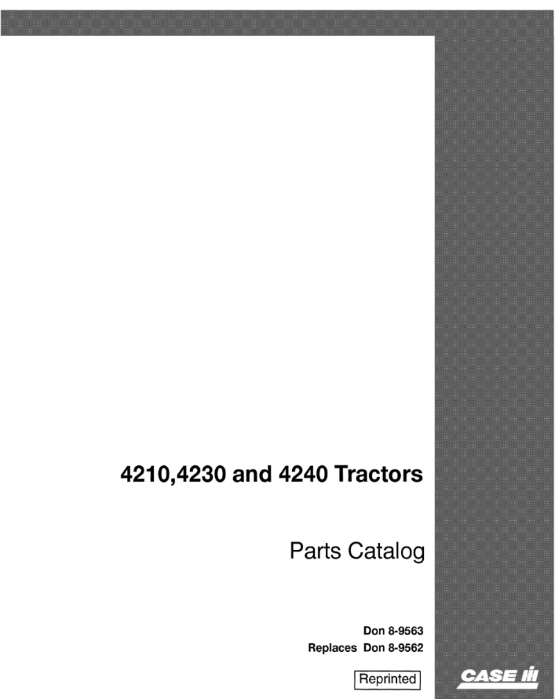 Case IH 4210, 4230, 4240 Tractors Parts Catalog Manual