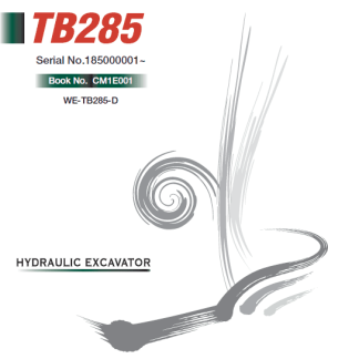 Takeuchi TB285 Hydraulic Excavator Workshop Manual