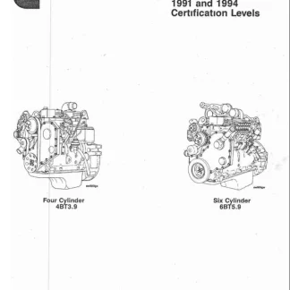 Cummins Engine 4BT3.9, 6BT5.9 Service Repair Manual
