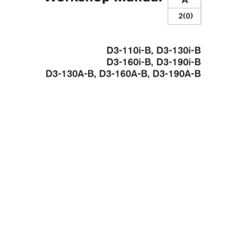 VOLVO PENTA D3 Diesel Engine Workshop Manual
