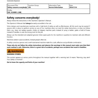 Volvo EC480DL Excavator Service Repair Manual