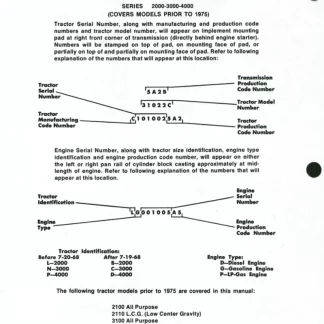 Ford Tractor 2000 3000 4000 Shop Manual PDF