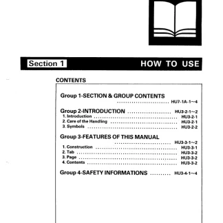 Hitachi EX60 Hydraulic Excavator Service Repair Manual