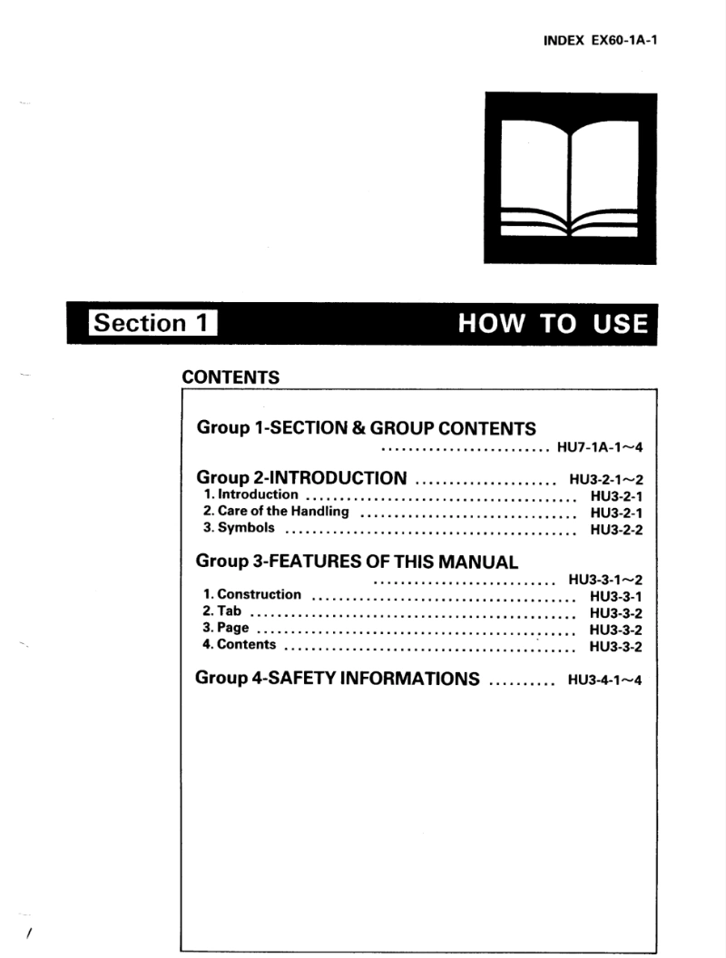 Hitachi EX60 Hydraulic Excavator Service Repair Manual