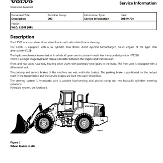 Volvo L150E Wheel Loader Service Repair Manual