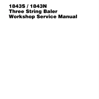 Massey Ferguson 1843S 1843N Three String Baler Service Repair Manual