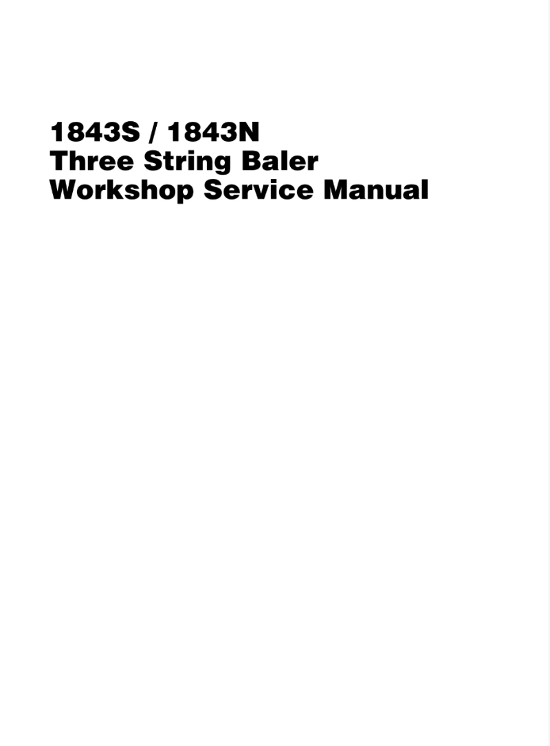 Massey Ferguson 1843S 1843N Three String Baler Service Repair Manual