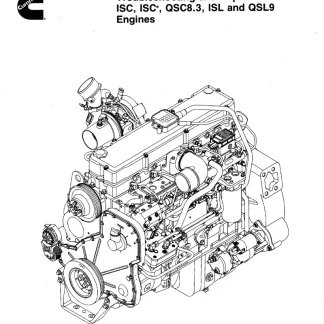 Cummins ISC, ISCe, QSC8.3, ISL and QSL9 Engines Troubleshooting Repair Manual