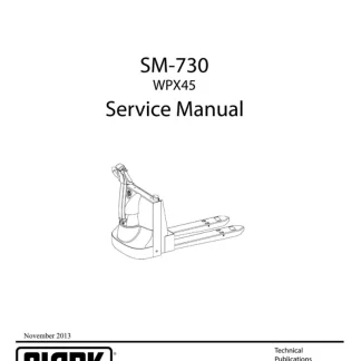 Clark WPX45 Forklift Service Repair Manual PDF